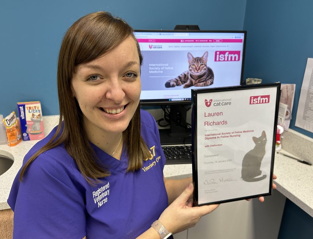 Lauren 1024x783 1 | Congratulations! | Huge congratulations to our Registered Veterinary Nurse Lauren who received her International Society of Feline Medicine Feline Nursing Diploma results yesterday. We are over the moon to announce she passed with distinction! | Wellcare World | WHO